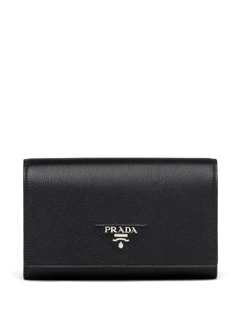 prada continental wallet vovage|farfetch prada wallet.